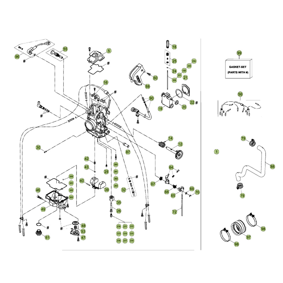 Beta RR400 12 Vergaser Ersatzteile